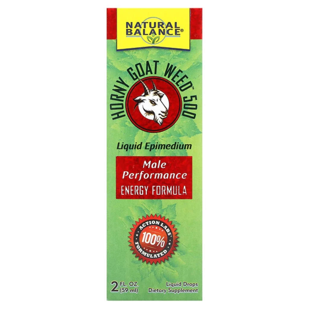 Natural Balance Horny Goat Weed Liquid Drops Unflavored 500 Mg 2 Fl Oz 59 Ml