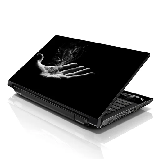 Laptop Notebook Skin Decal With 2 Matching Wrist Pads - Smoking Hand