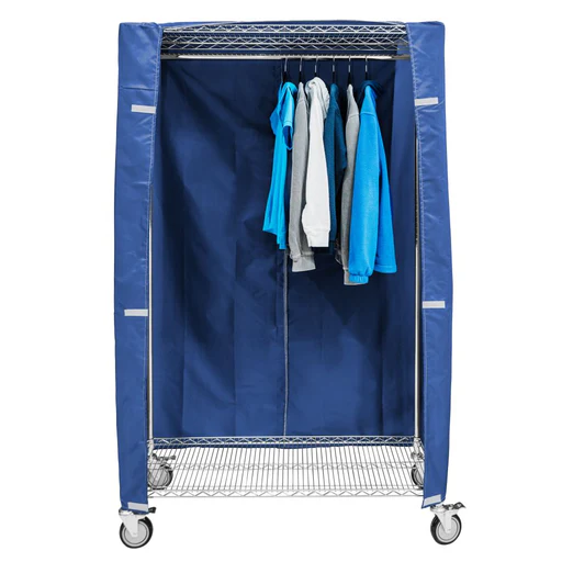 24"d 200 Denier Nylon Cart Covers - Navy - 24"d X 72"w X 64"h
