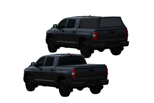 Düha Fas-top® | Fits 2022-2025 Toyota Tundra - 6'6"/tonneau And Soft Topper Combo/anodized Black Coating