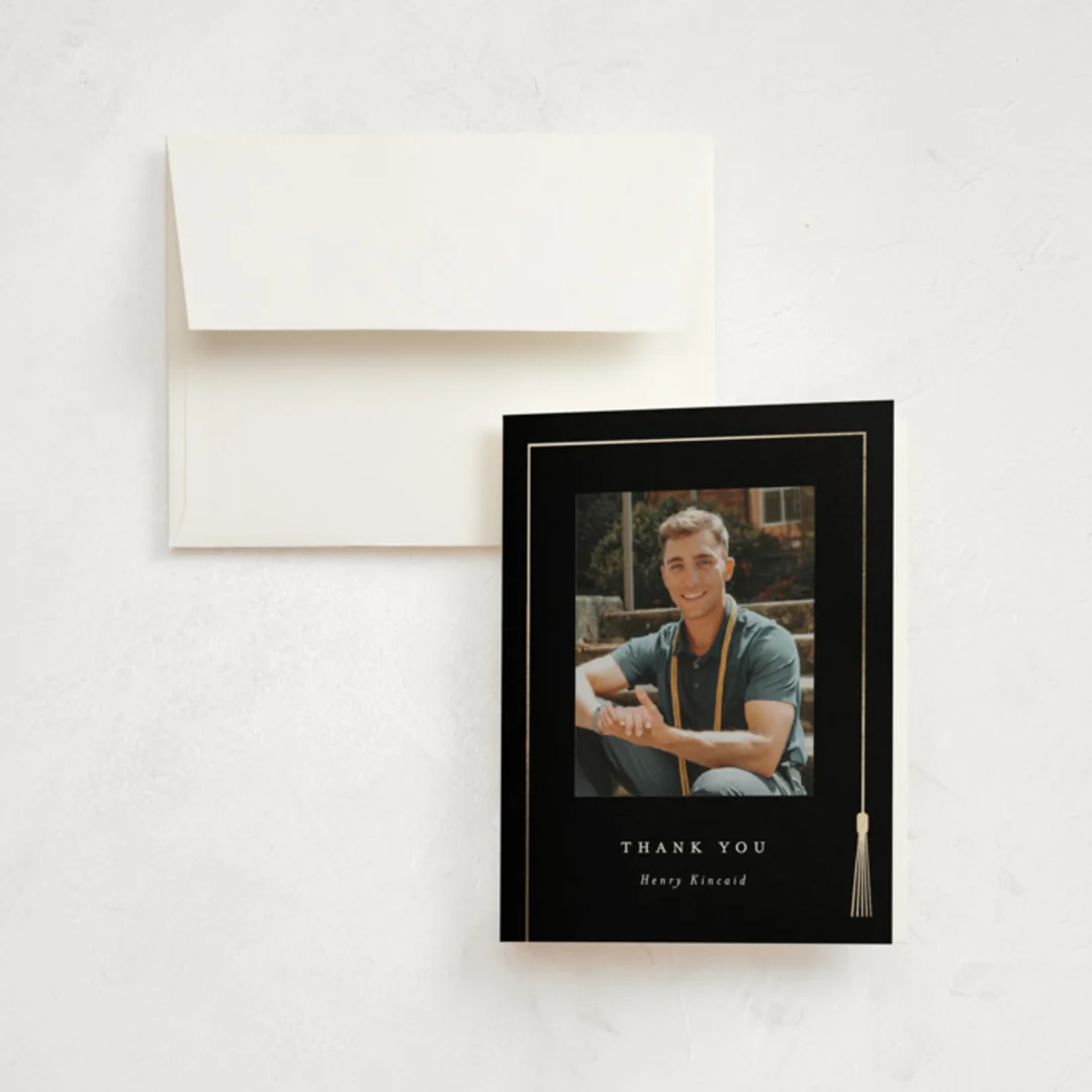 Tasseled Foil-pressed Graduation Thank You Cards By Ak Graphics