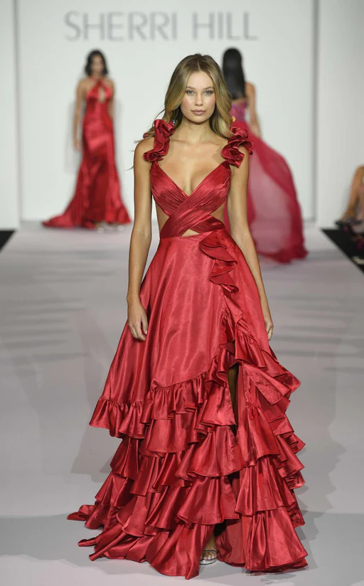Sherri Hill 56057 Dress - Bright Pink