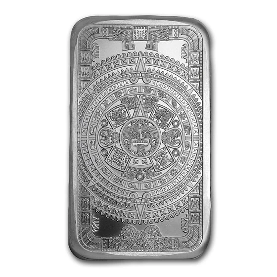 5 Oz Silver Bar - Aztec Calendar