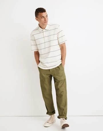 Garment-dyed Relaxed Straight Military Pants
