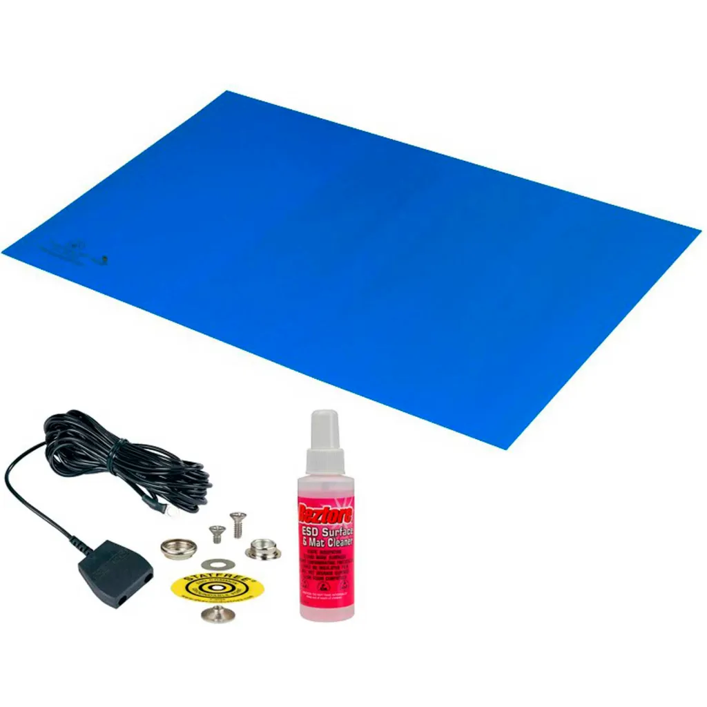 Desco Statfree Z2 42553 Dissipative 3-layer Vinyl Mat Kit 36d X 72w Blue