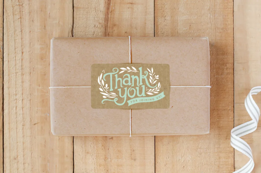 Thank You Banner Message Custom Stickers
