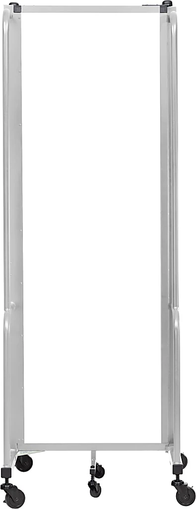 National Public Seating Room Divider, 3 Sections, 72’’h X 72’’w X 27’’d, Clear/gray