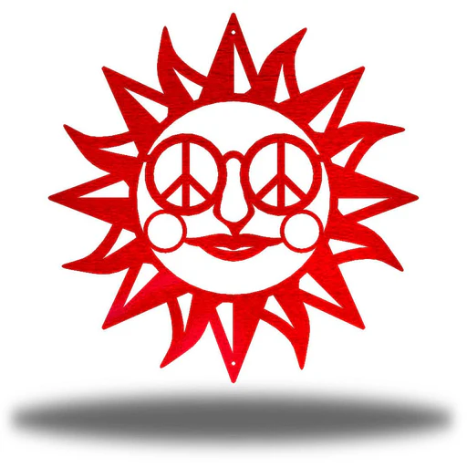 Hippie Sun - 18"/red/yes (+$10)