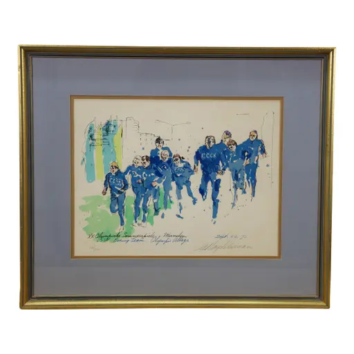 Leroy Neiman 1972 Signed Russian Boxing Team Munich Olympics Serigraph 26"