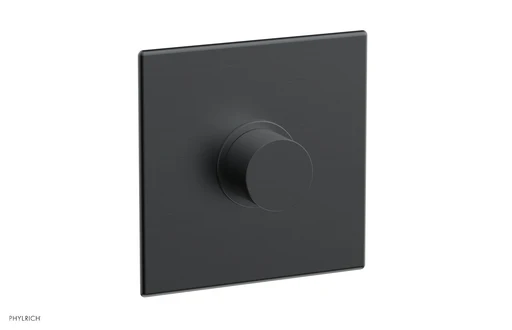 Basic Ii Pressure Balance Square Shower Plate & Smooth Handle Trim 4-185 - Gun Metal