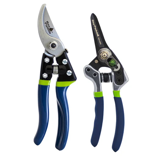 Premium Auto-open Bypass Pruner And Drop Forged Precision Snips Set (2-pack)