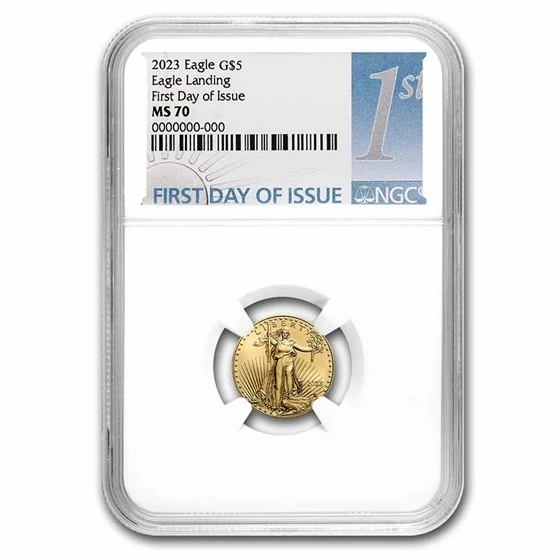 2023 1/10 Oz American Gold Eagle Ms-70 Ngc (first Day Of Issue)