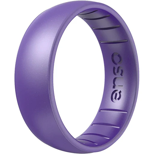 Enso Rings Classic Birthstone Series Silicone Ring - Amethyst/7