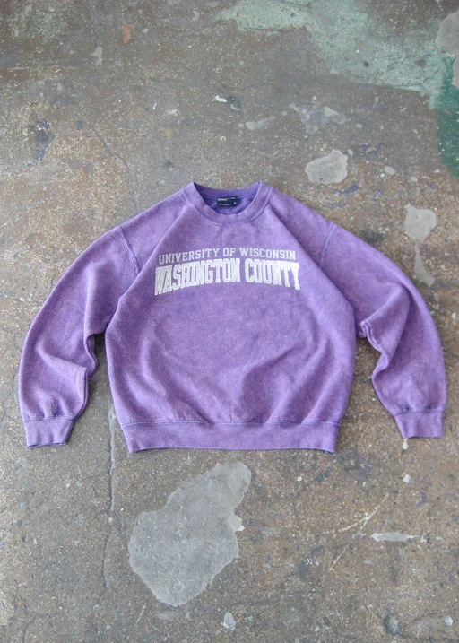 Rcycld Acid Wash Graphic Crewneck - Warm