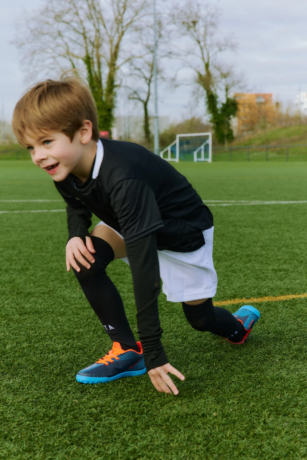 Kids' Rip-tab Football Boots 160 Easy Turf - Orange