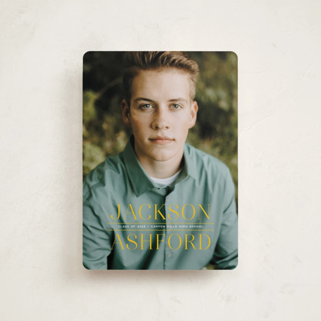Classy Stack Petite Graduation Announcements By Erica Krystek
