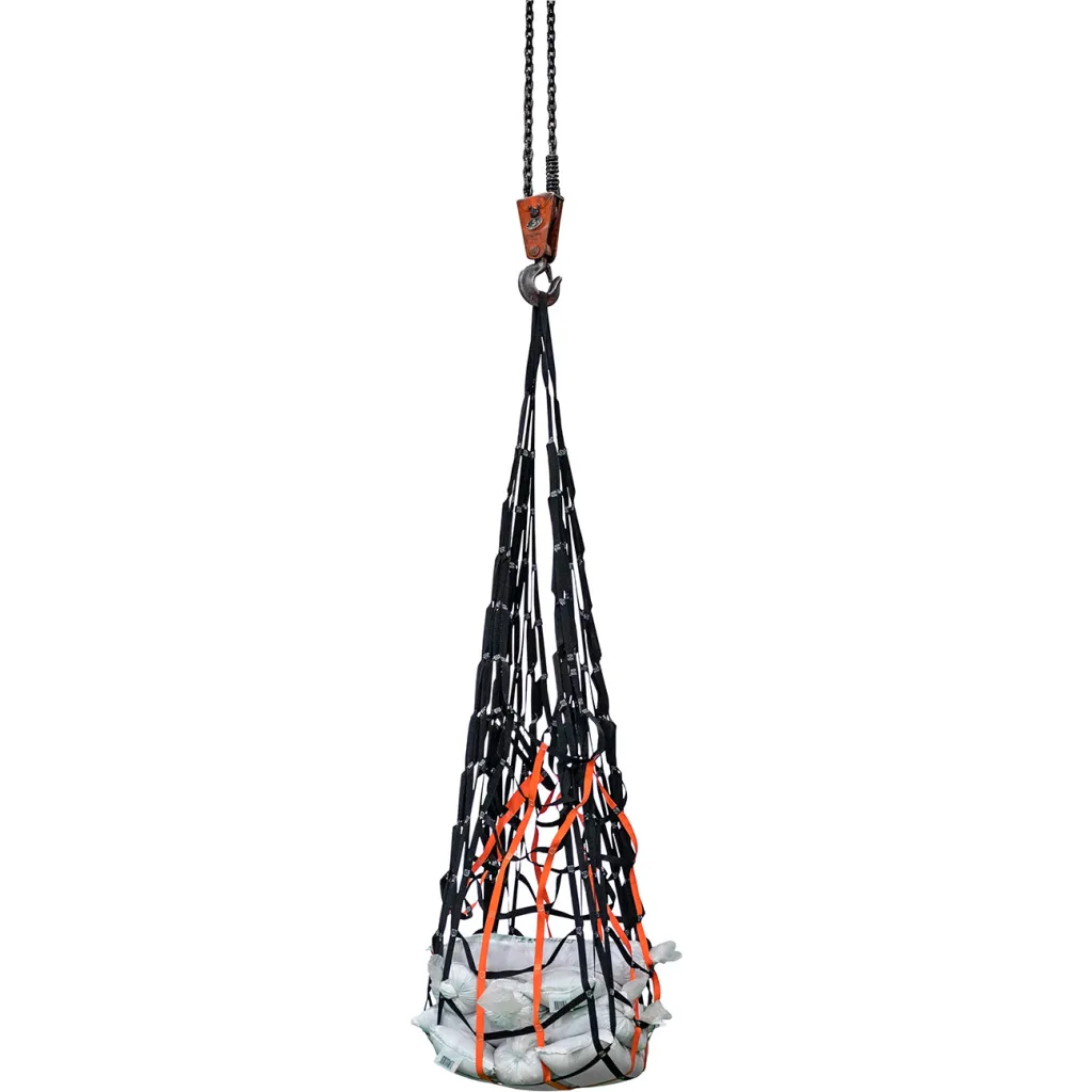 Us Netting Cargo Lifting Net, 11" Mesh, 500 Lb. Capacity, 6'l X 6'w, Black