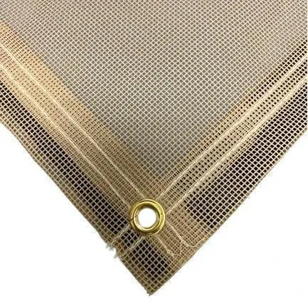 Vinyl Mesh Tarp - Tan - 20' X 20'