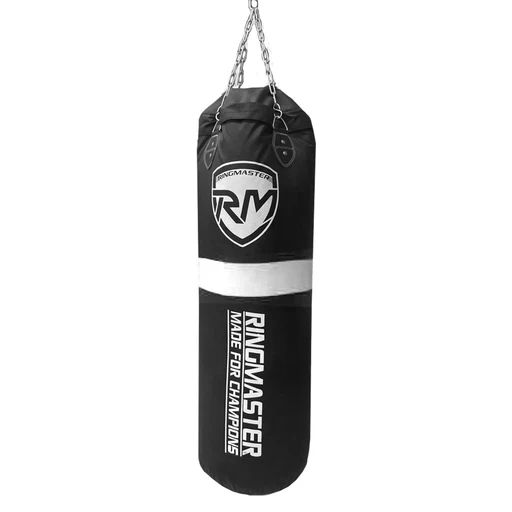 Ringmaster Sports Heavy Punch Bag - Black/white/4ft/unfilled