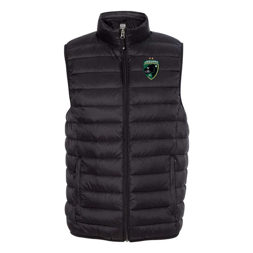 Jaguars Embroidered Weatherproof - 32 Degrees Packable Down Vest - Black Crest/small