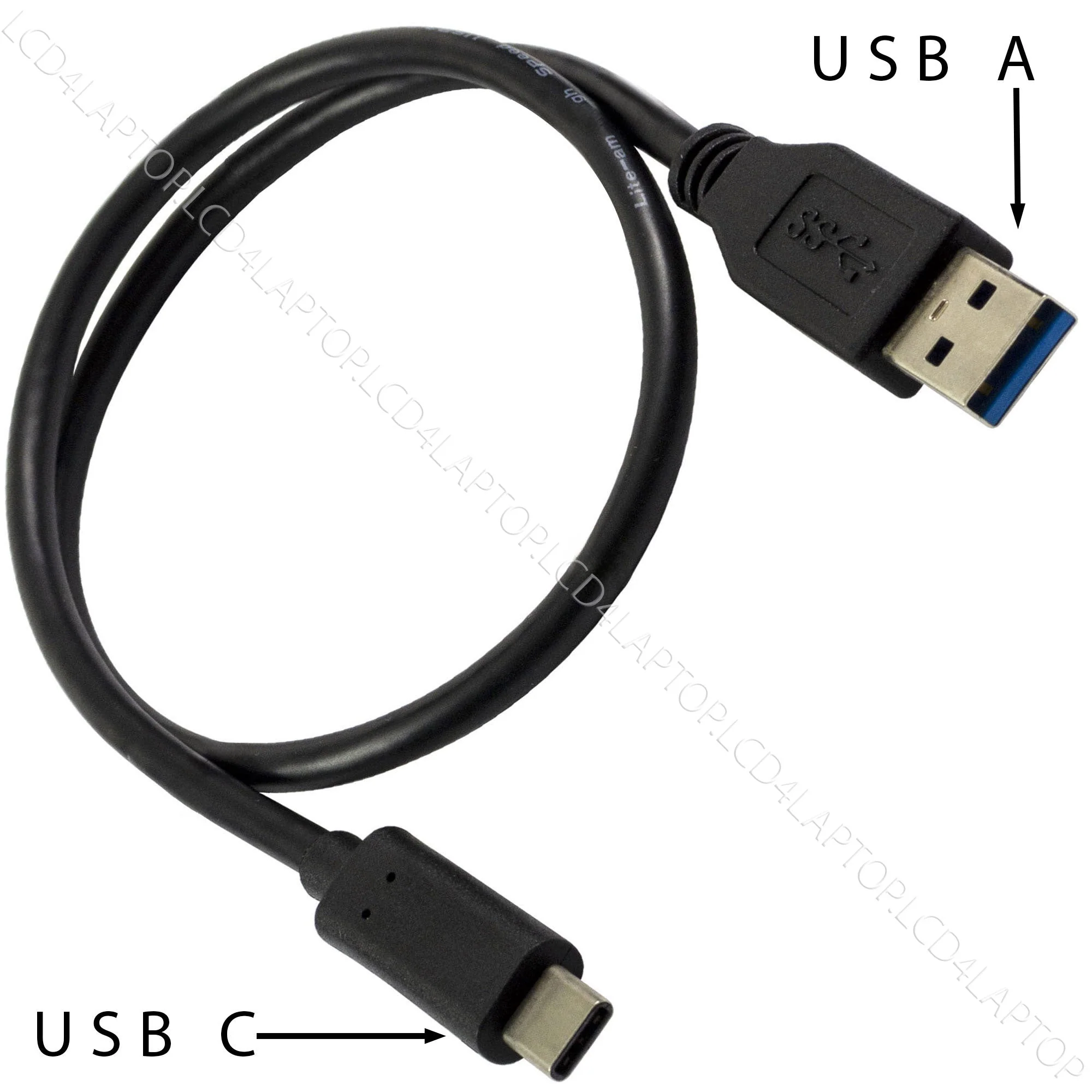 For Tcl 405 Dual Port Fast Charger 30w Ac Adapter - U- Cable Only: 1m Usb A-c/ Black