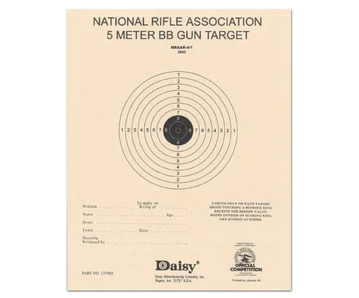 Daisy Airguns 5-meter Bb Gun Targets, Pad Of 50