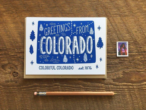 Greetings From Colorado Card - Single Card