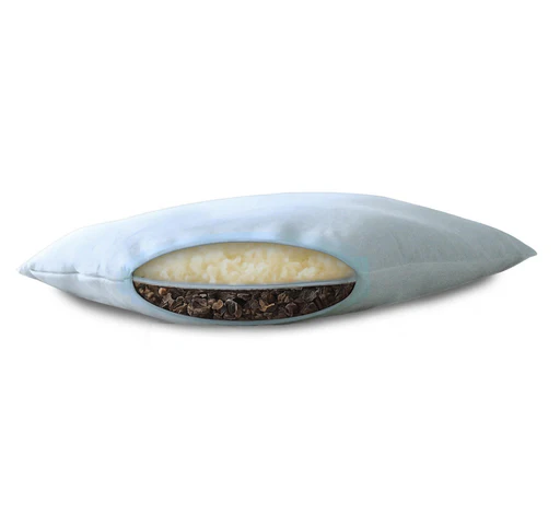 Hybrid Pillow : Natural Wool & Buckwheat - King (20" X 36")
