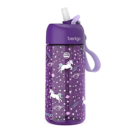Bentgo Kids Prints Tritan Water Bottle, Unicorn