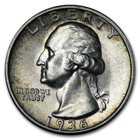 1936-s Washington Quarter Au