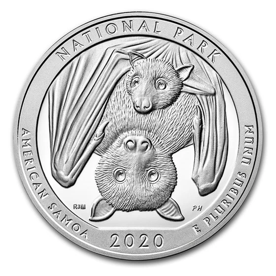 2020 5 Oz Silver Atb National Park Of American Samoa, As