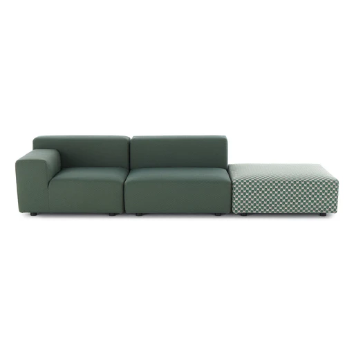 Plastics Outdoor Liberty 2-seater Sofa With Pouf