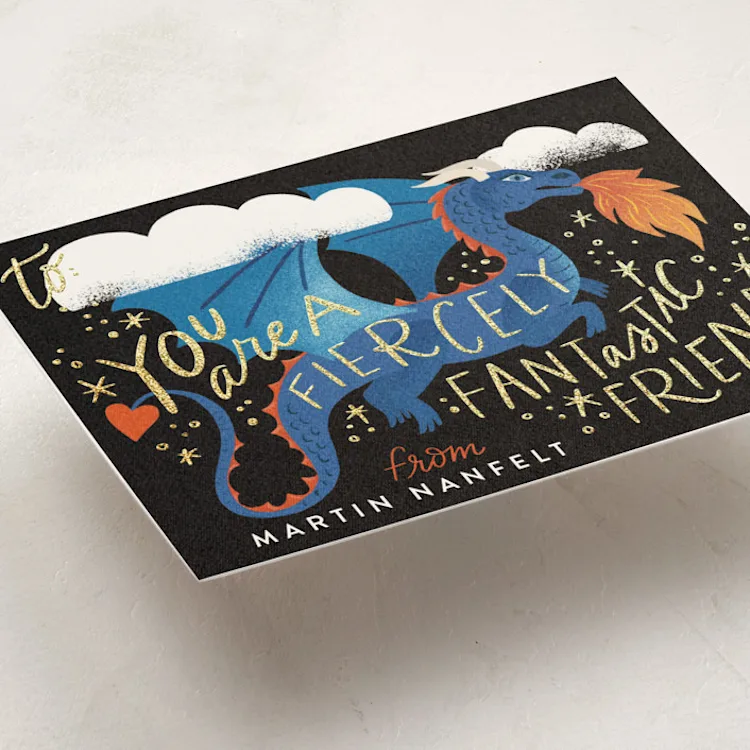 Dragon Foil-pressed Classroom Valentine's Day Cards