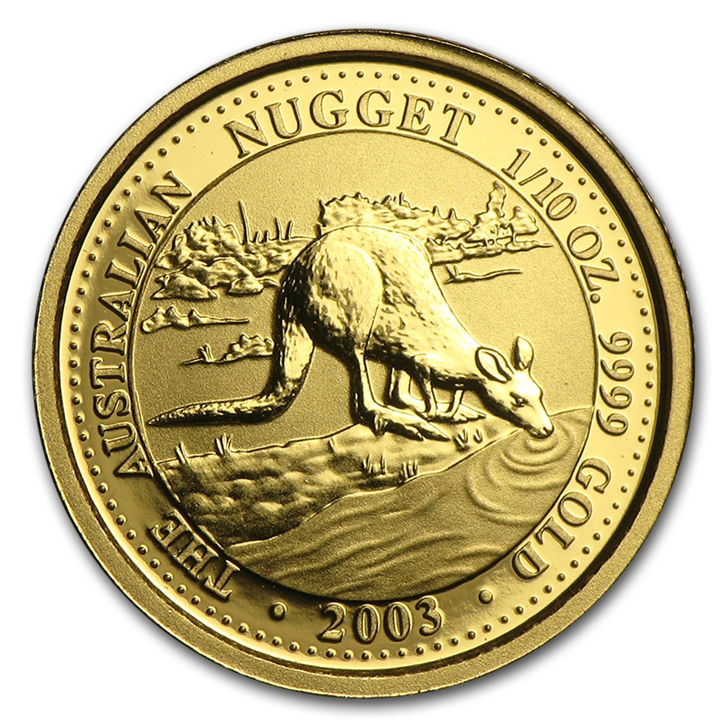 2003 Australia 1/10 Oz Gold Nugget