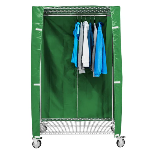 24"d 200 Denier Nylon Cart Covers - Kelly Green - 24"w X 36"d X 72"h