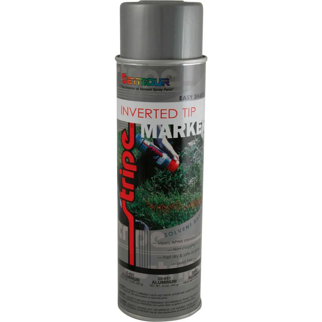 Stripe Solvent Base Street Utility Marking Paint 20 Oz Aluminum 20-651 12 Case