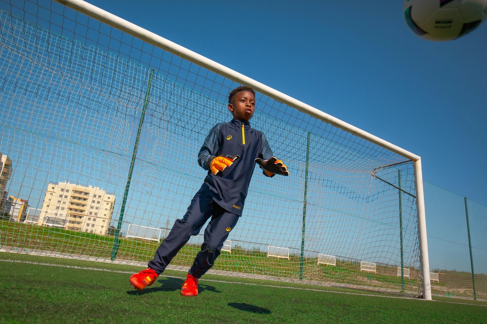 Kids' Gloves F500 Viralto Shielder - Orange/blue