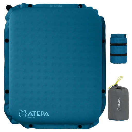 Atepa Bubble 6.5 Self-inflating Memory Foam Seat Cushion - Forest Camp