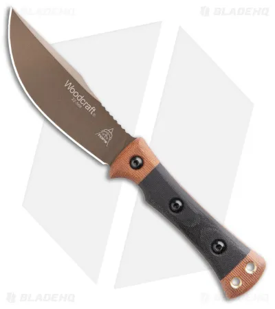 Marble's Woodcraft Fixed Blade Knife Black Micarta (4.4" Bronze)