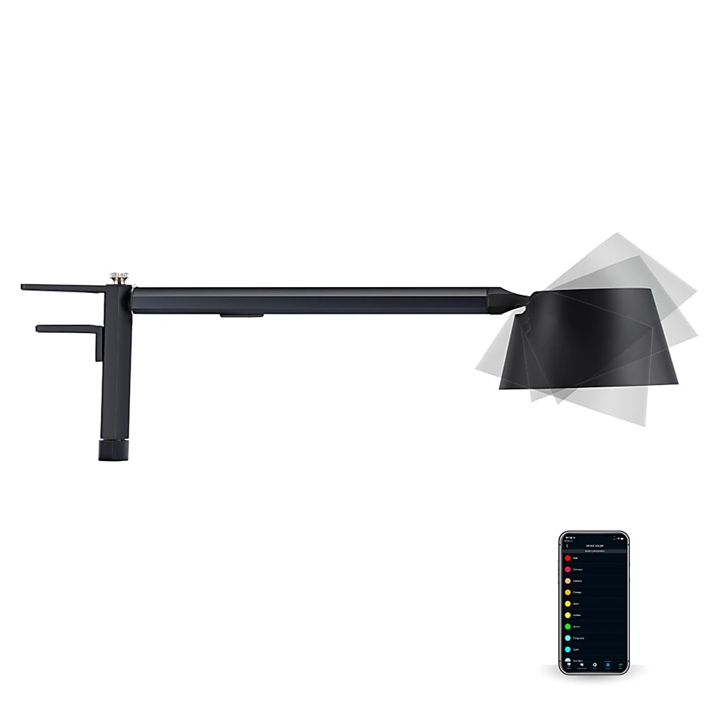 Black+decker Verve Designer Series Smart Led Desk Lamp With Clamp Base, 4-1/16"h, Black
