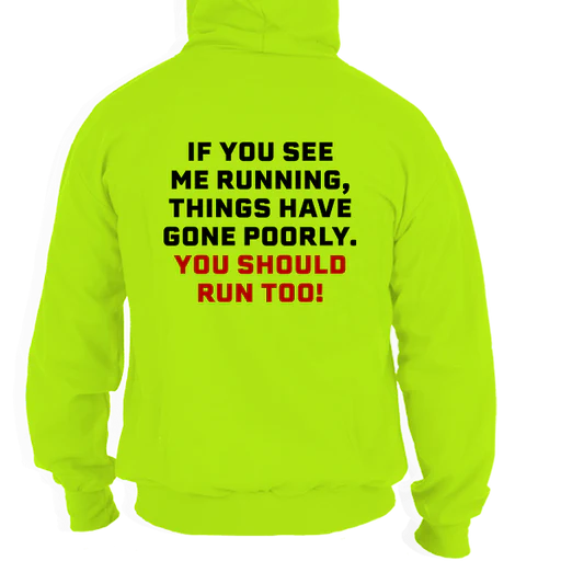 Run - Safety Yellow Hi-vis Hoodie - Safety Orange/xl