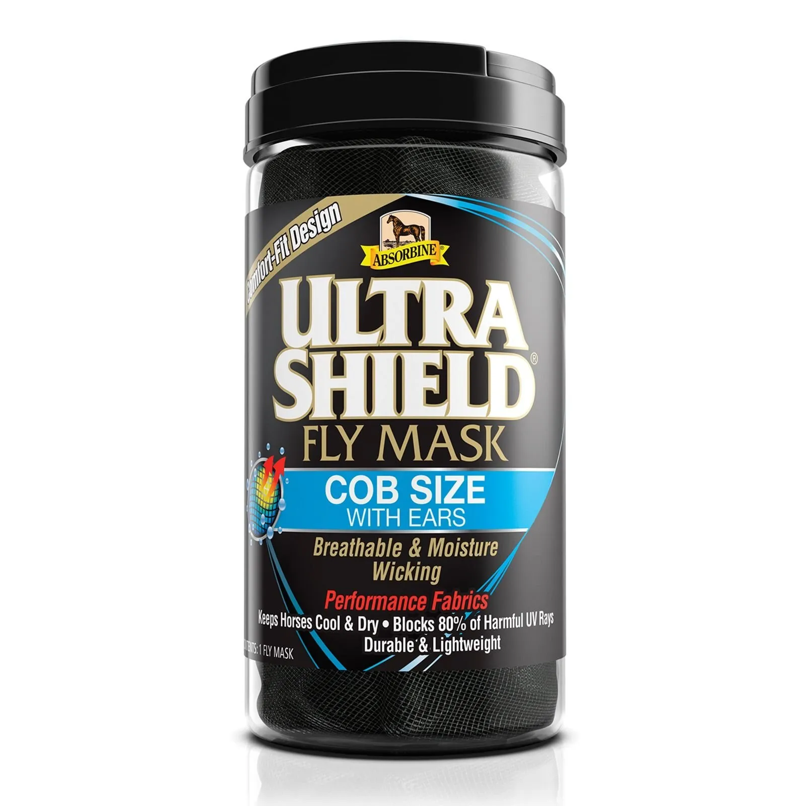 Absorbine Ultrashield With Ears Horse Fly Mask, Cob