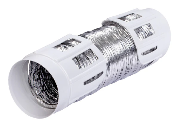 Deflect-o 8 Ft. L X 4 In. D Silver/white Aluminum/plastic Dryer Vent Kit