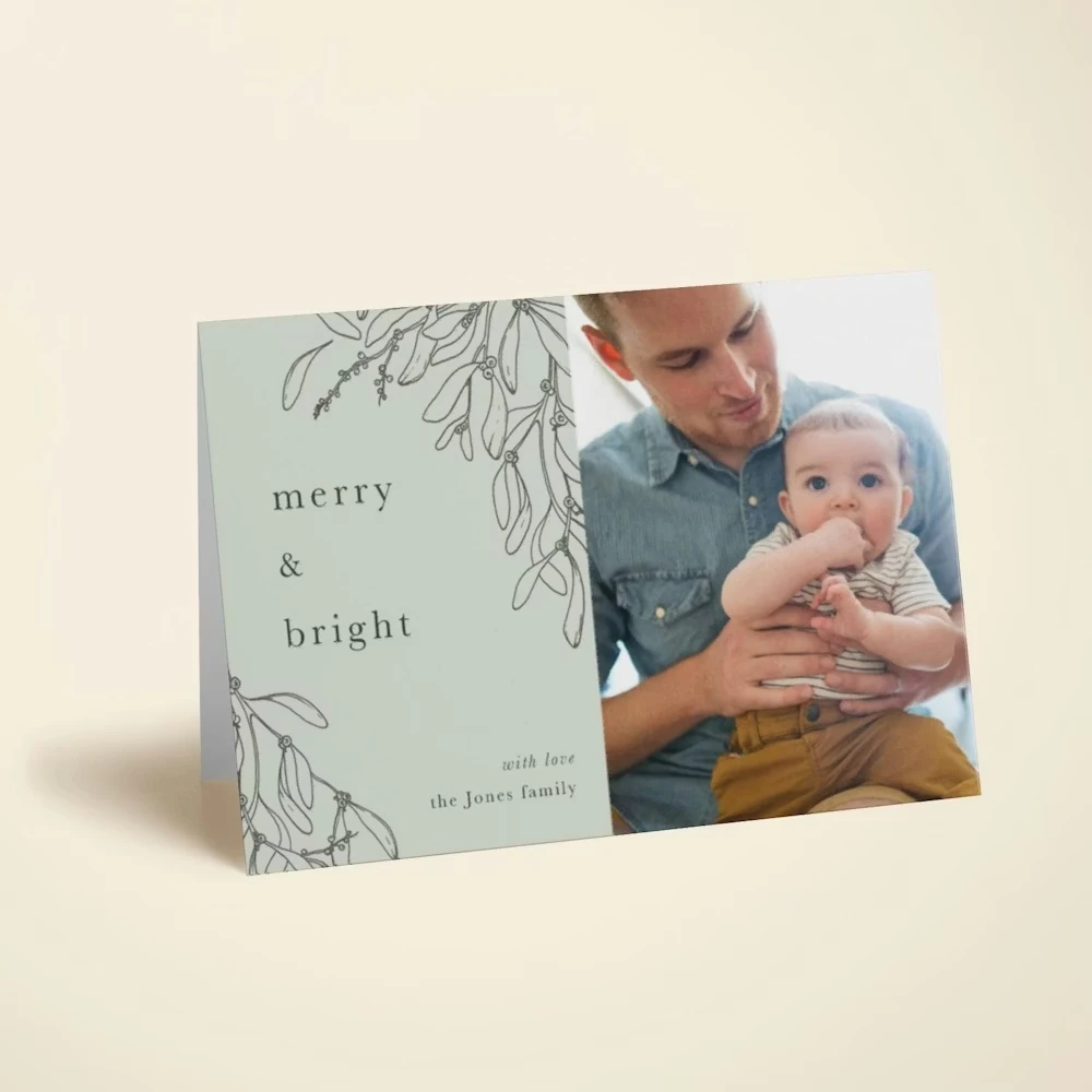 Merry Mistletoe Photo Holiday Card Set