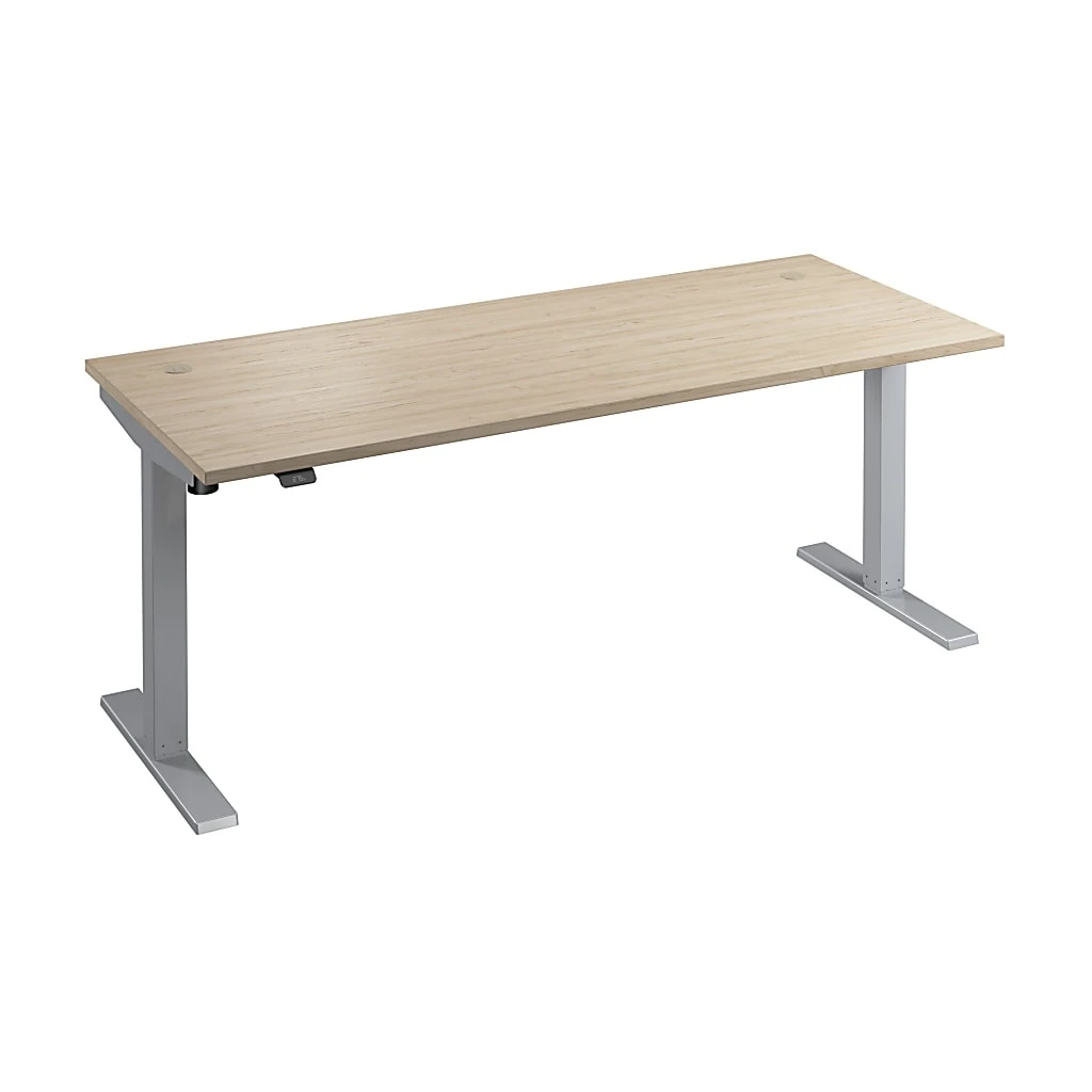 Bush Business Furniture Move 40 Series 72"w Electric Adjustable Standing Desk, Natural Elm/cool Gray Metallic