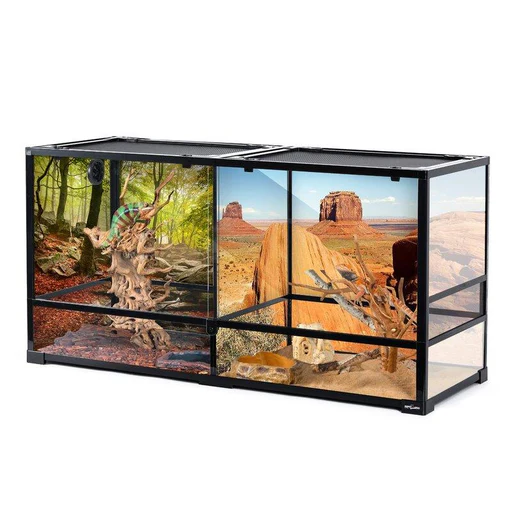 Repti Zoo 90 Gallon 48*18*24 Glass Reptile Terrarium With Flexible Side Vent