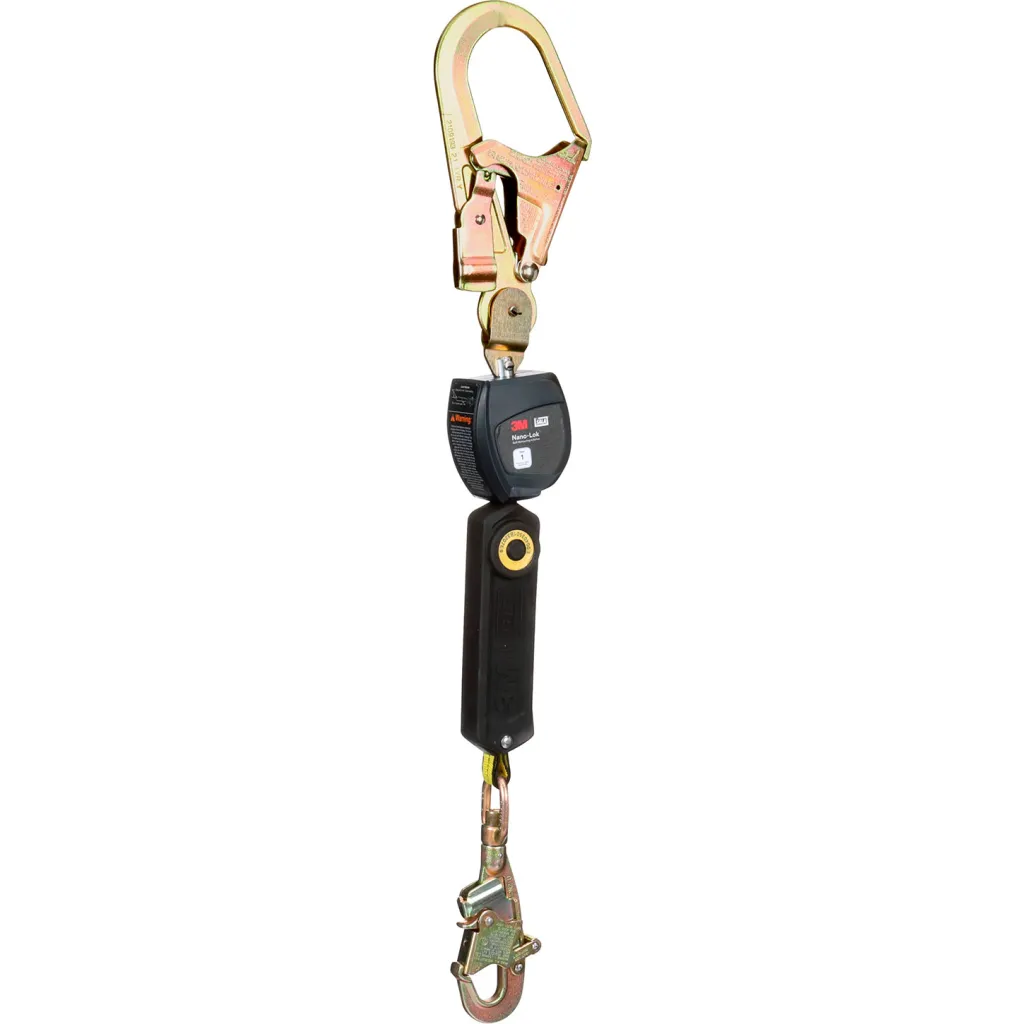 3m Dbi-sala Nano-lok Personal Self Retracting Lifeline W Steel Snap Anchor & Rebar Hook 6'l