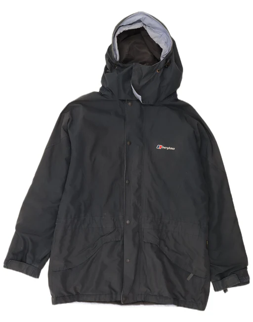 Berkeley Womens Hooded Windbreaker Jacket Uk 14 Large Navy Blue Polyester