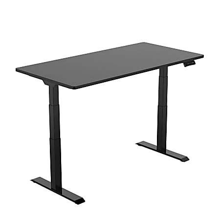 Flexispot E7 55w Rectangular Adjustable Metal Standing Desk, Black (e7br5528b)