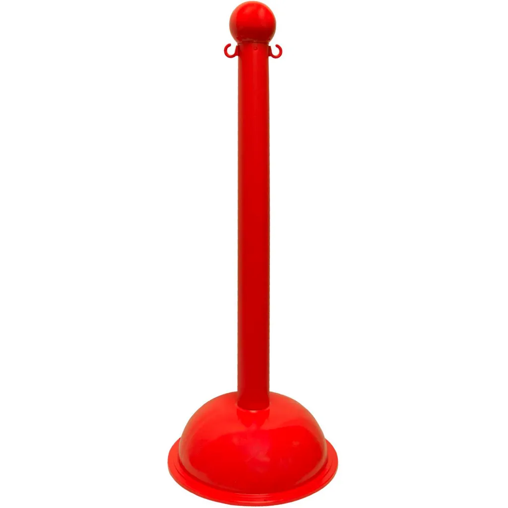 Mr. Chain Heavy Duty Plastic Stanchion Post, 41"h, Red